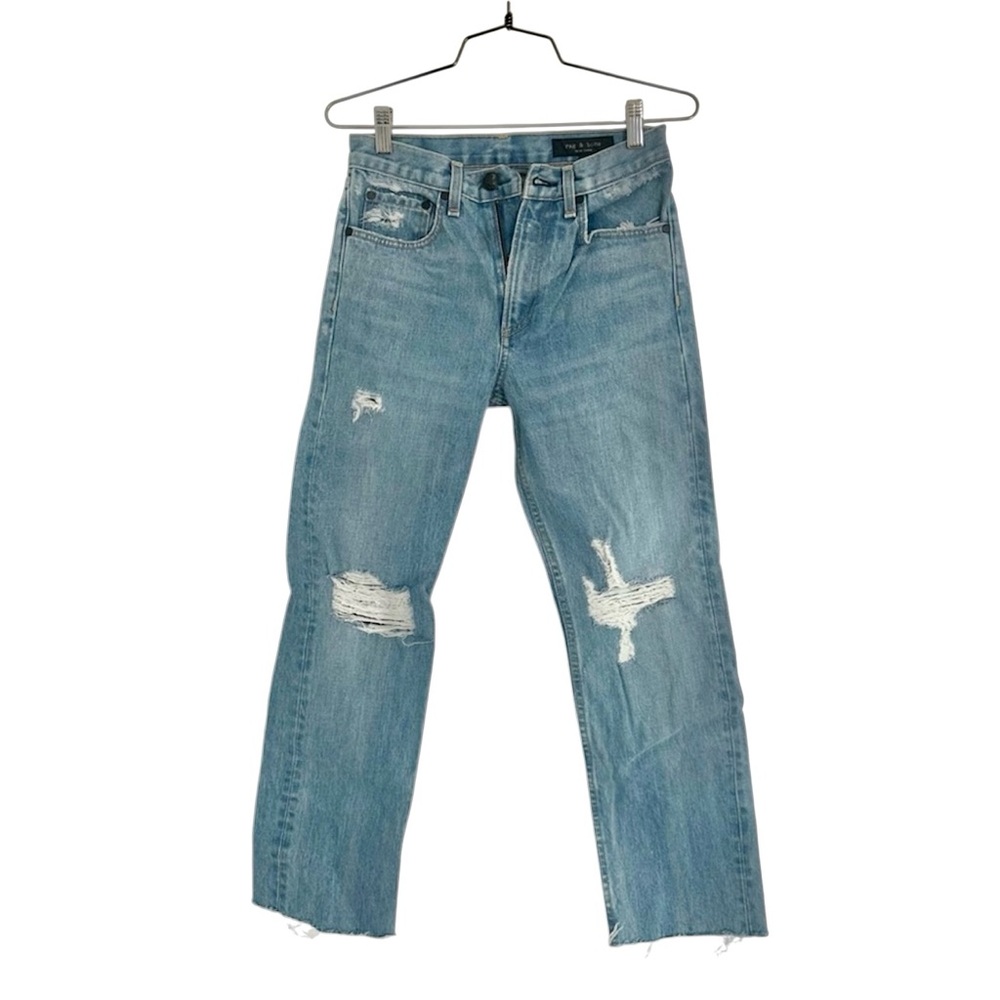 Rag and Bone light wash distressed jeans size 25 color shaker ragbone